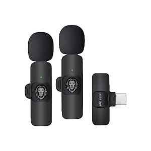میکروفن یقه‌ای گرین لاین مدل DualMic با اتصال USB Type-C و قابلیت حذف صدای محیط
